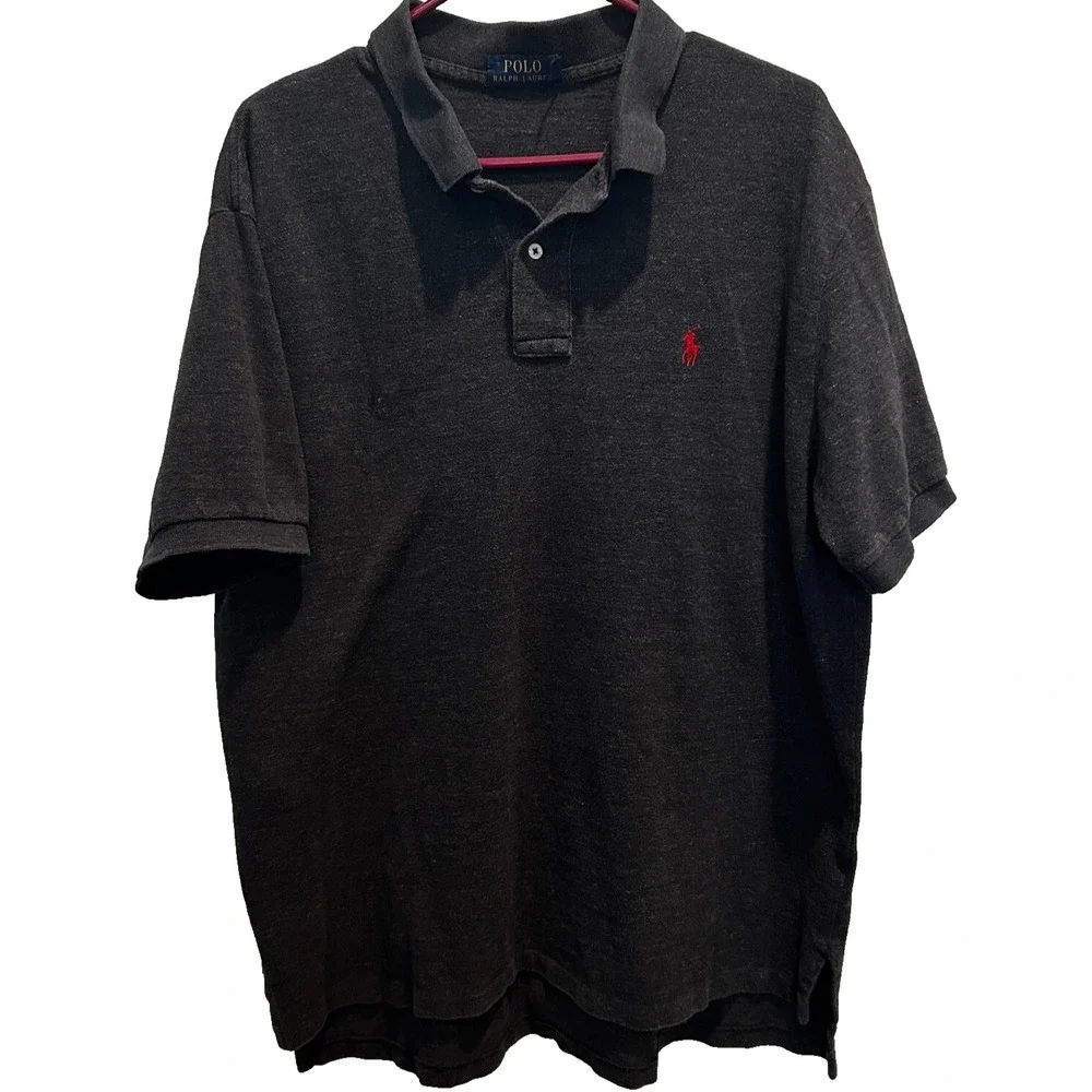 Polo Ralph‎ Lauren Men's Polo Shirt XL Dark Gray Embroidered Polo Pony Logo